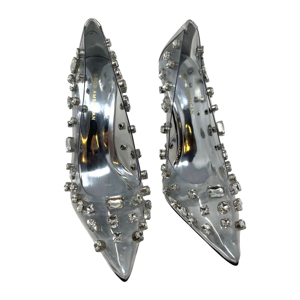 Good American Diamonds Forever Heels Size 10‎ Glass002 GSH008-X - Picture 3 of 12